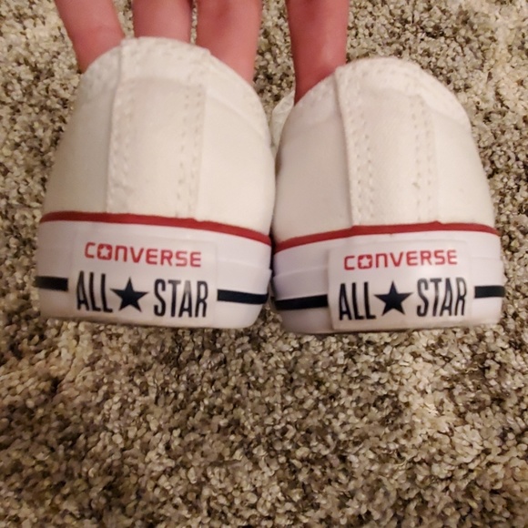 Converse White Sneakers Size 3 - Picture 3 of 8